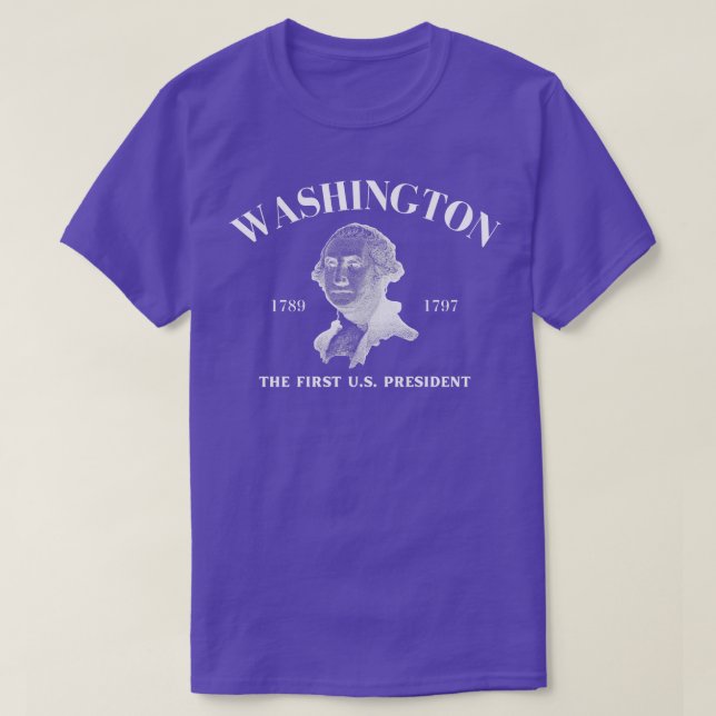 Camiseta George Washington no escuro (Frente do Design)