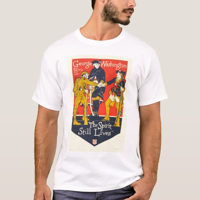 Camiseta George Washington "o espírito ainda vive " (Frente)