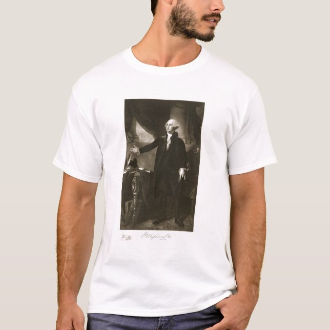 Camiseta George Washington, ø presidente do Sta unido (Frente)