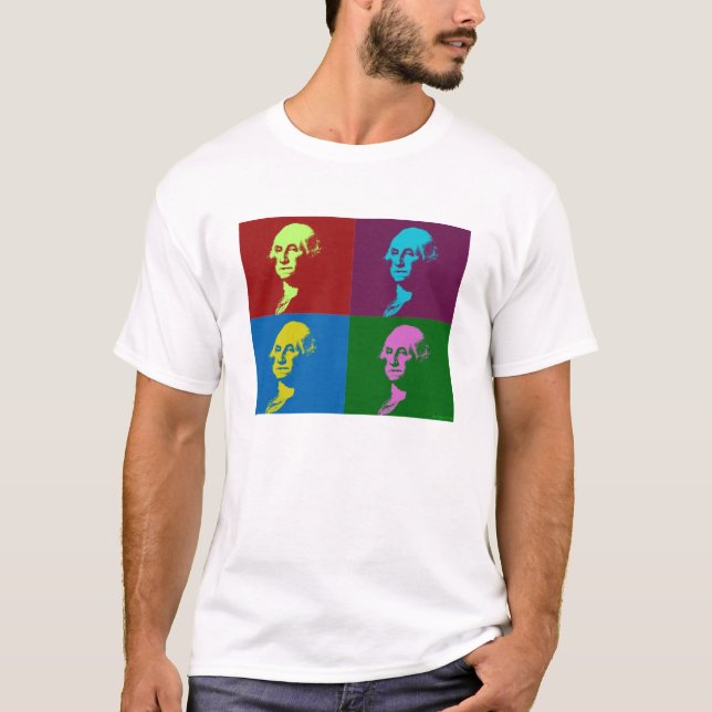 Camiseta George Washington PopArt (Frente)