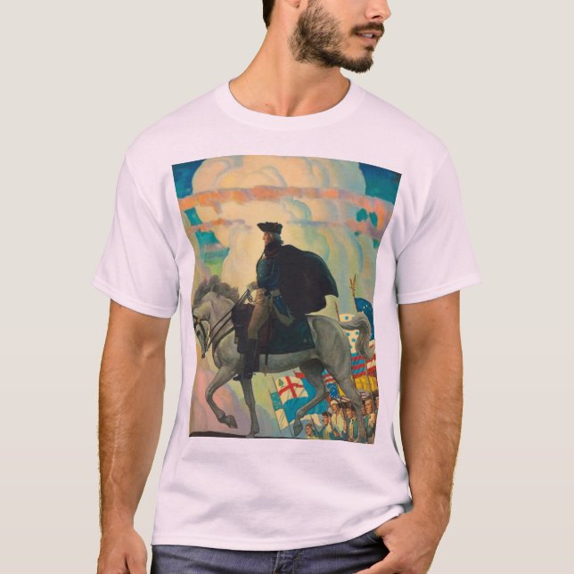 Camiseta George Washington por Newell Convers Wyeth (Frente)