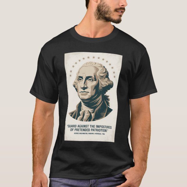 Camiseta George Washington Quote American President Art (Frente)