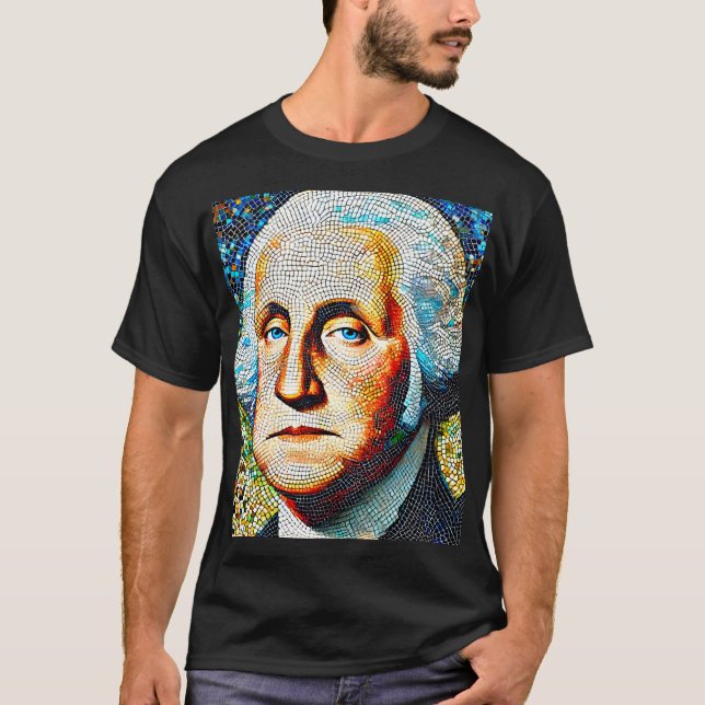 Camiseta George Washington retrato T-shirt (Frente)