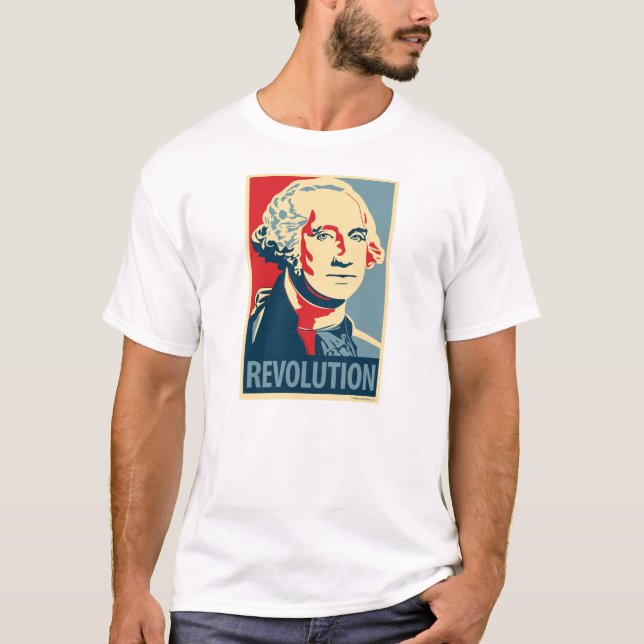Camiseta George Washington - revolução: T-shirt de OHP (Frente)
