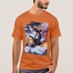 Camiseta George Washington Riding Shark