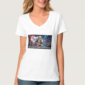 Camiseta George Washington Rock Star - Pai Fundador do R