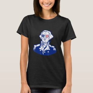 Camiseta George Washington Vestindo Óculos De Sol Com Bande