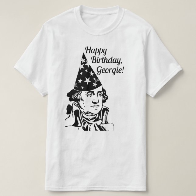 Camiseta George Washington's Birthday (Frente do Design)