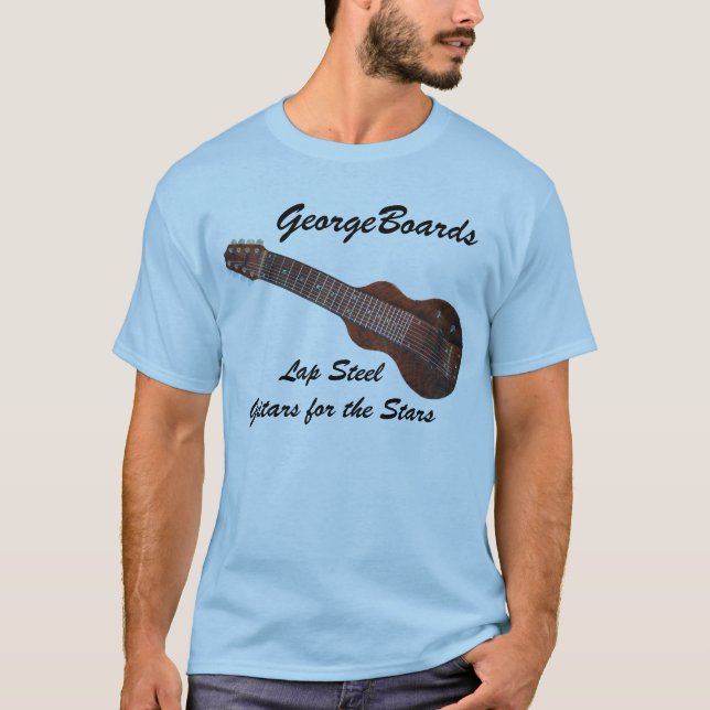 Camiseta GeorgeBoards Lap Steel Guitarra T-Shirt (Frente)