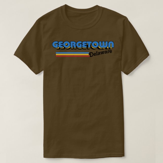 Camiseta Georgetown Delaware Estilo Retro Design (Frente do Design)