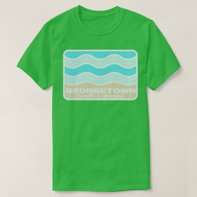 Camiseta Georgetown South olina Crashing Wave em SC Sandy (Frente do Design)