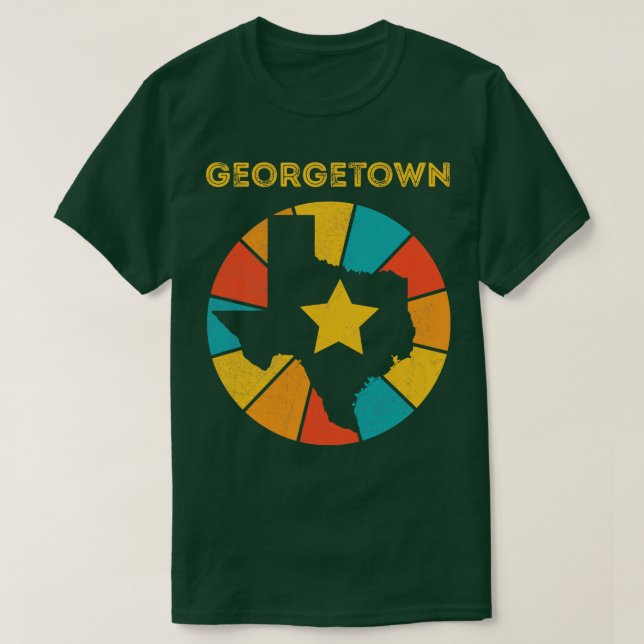 Camiseta Georgetown Texas Vintage angustiou Souvenir 1 (Frente do Design)
