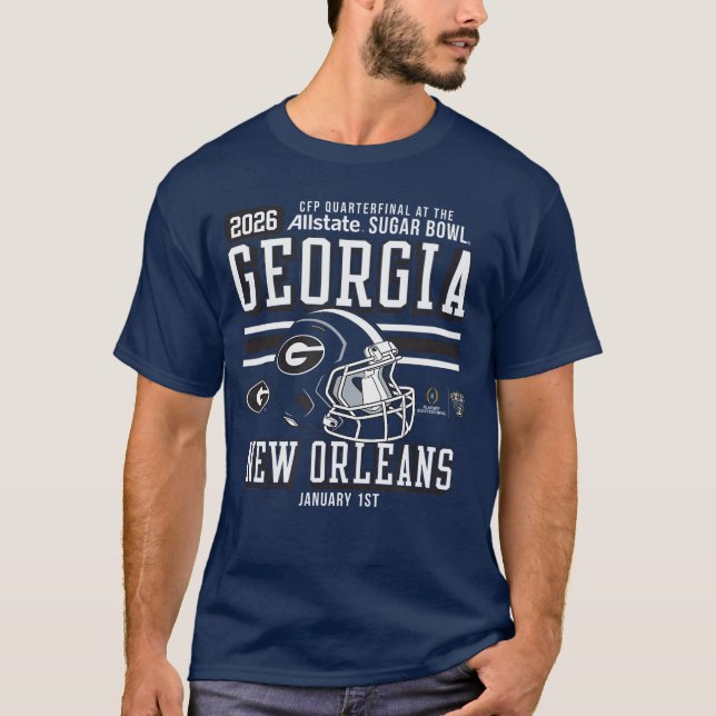 Camiseta Georgia Bulldogs Sugar Bowl CFP Quarterfinal 20252 (Frente)
