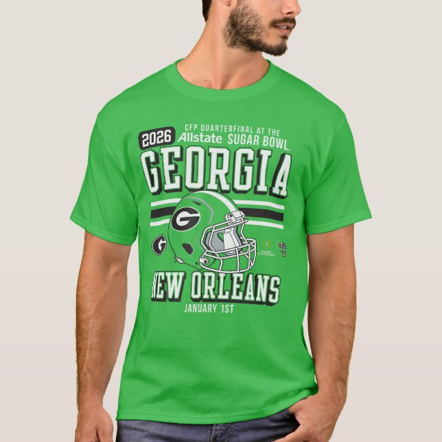 Camiseta Georgia Bulldogs Sugar Bowl CFP Quarterfinal 20252 (Frente)