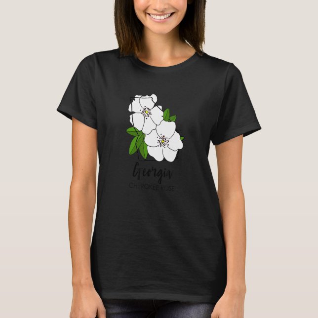 Camiseta Georgia Cherokee Rosa Flower (Frente)