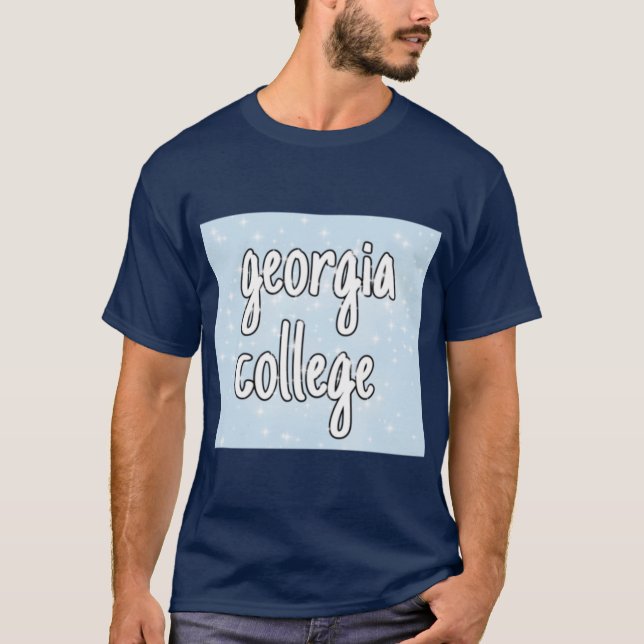 Camiseta GEORGIA COLLEGE E STATE GCSU STICKER Oversize (Frente)