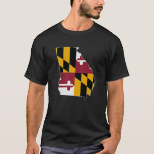 Camiseta GEÓRGIA ESTADO MAP MARYLAND MD Flag Roots Men Wom