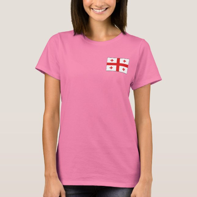 Camiseta Georgia Flag e Map Dk T-Shirt (Frente)