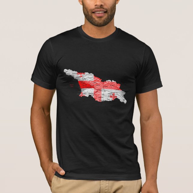 Camiseta Georgia Flagcolor Map T-Shirt (Frente)