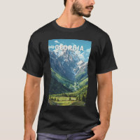 Georgia Illustration Viagem Art Vintage