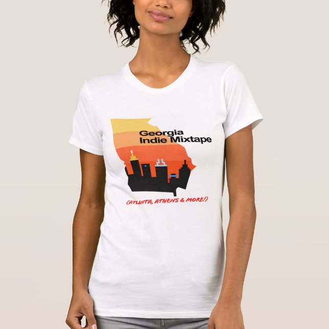 Camiseta Georgia Indie Mixtape Ringer T-Shirt (Frente)