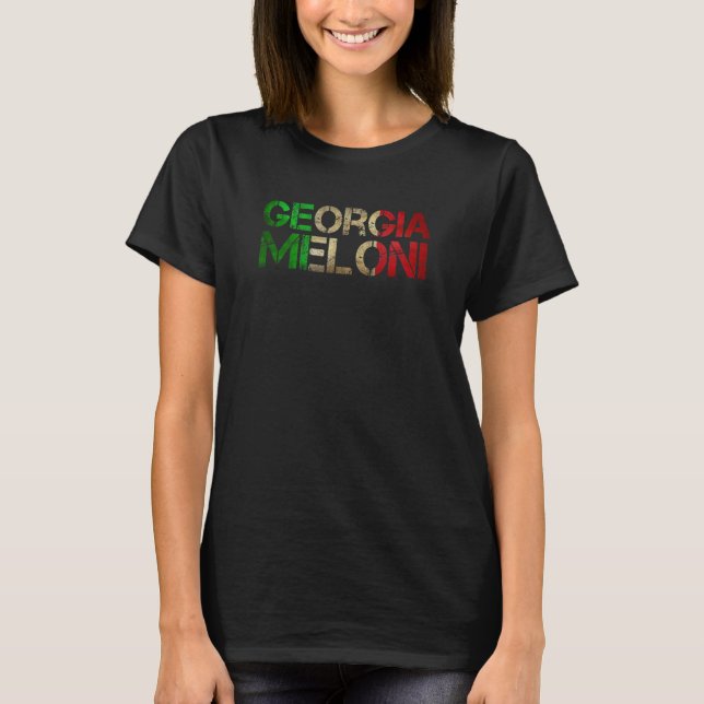 Camiseta Georgia Meloni - Sinalizador Hero Italiano (Frente)