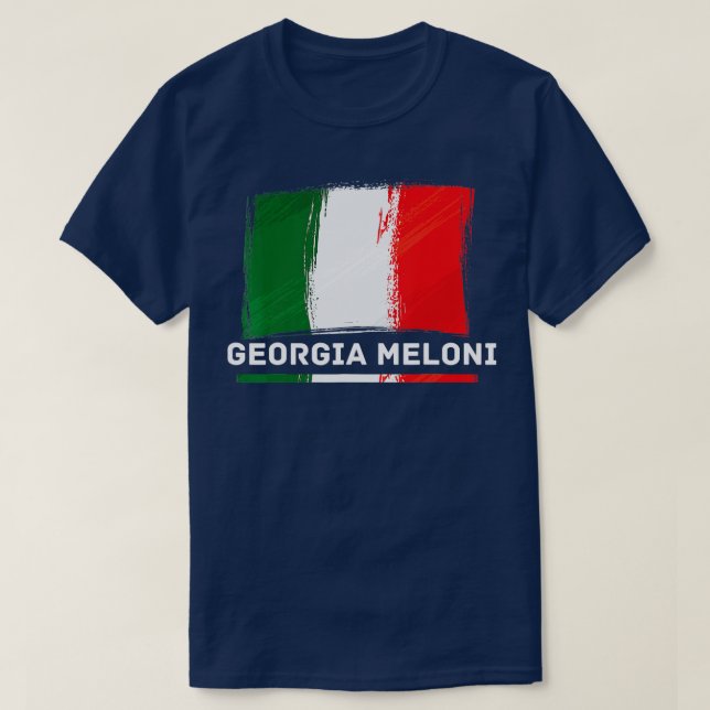 Camiseta Georgia Meloni - Sinalizador Hero Italiano (Frente do Design)