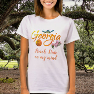 Camiseta Georgia Peach State Na Minha Mente