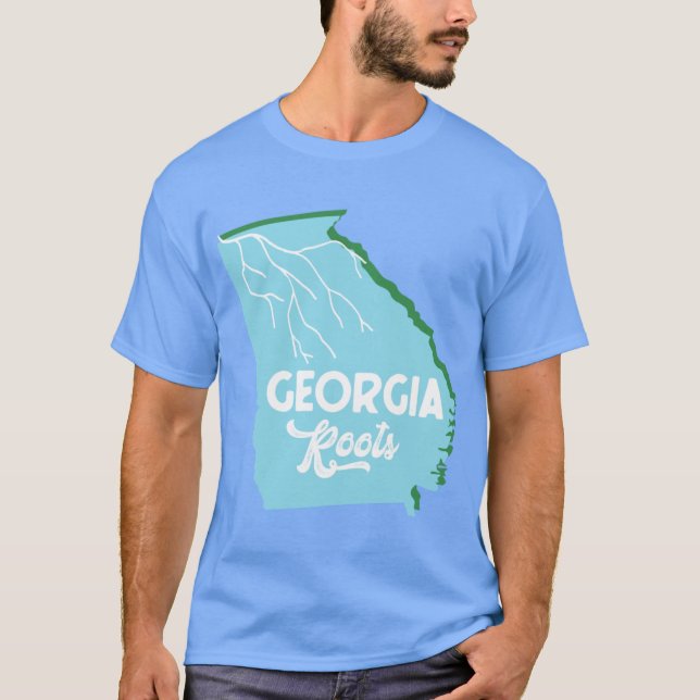 Camiseta Georgia Roots Aqua Green (Frente)