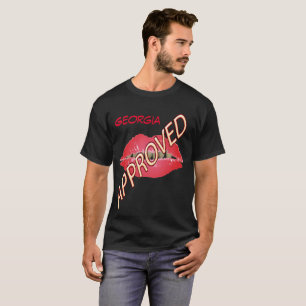 Camiseta Geórgia, seu Estado rotaciona Lábios dentários apr