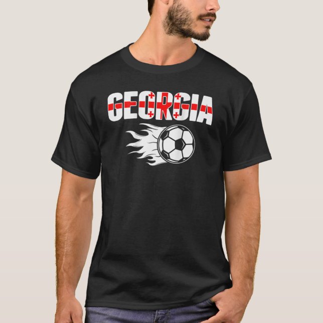 Camiseta Georgia Soccer Fans Jersey - Georgiano Flag Pegbal (Frente)