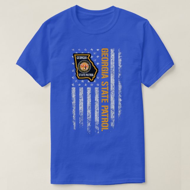 Camiseta Georgia State Patrol American Flag  (Frente do Design)