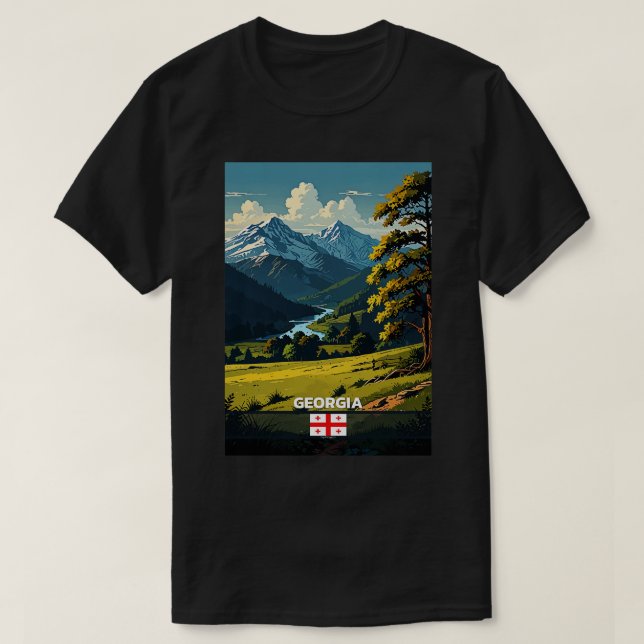 Camiseta Georgia Viagem TShirt 2 (Frente do Design)