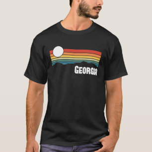 Camiseta Georgia Vintage Sunset 80s Retro Summer State EUA