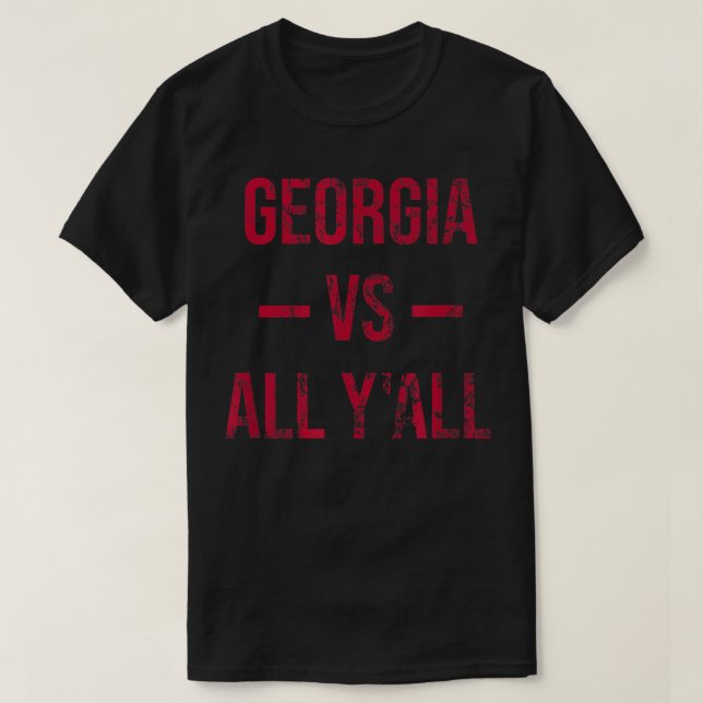 Camiseta Georgia Vs All Y'All Weathering Sul (Frente do Design)
