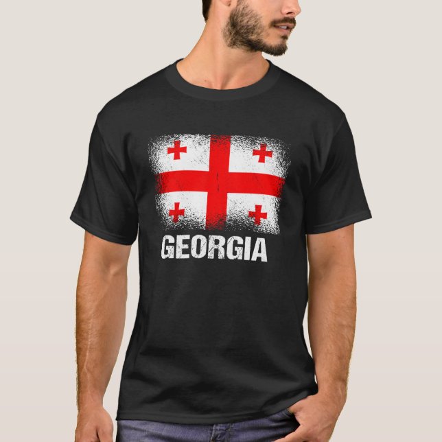 Camiseta Georgiano Flag Georgia 1 (Frente)