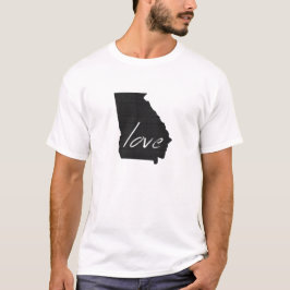 Camiseta Georgiano Love Adore Georgia Shapboard Luv