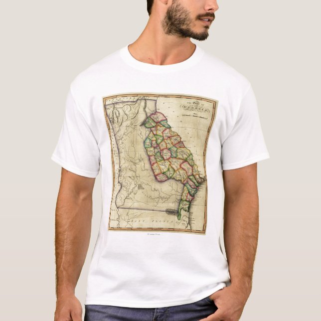 Camiseta GeorgiaPanoramic MapGeorgia (Frente)