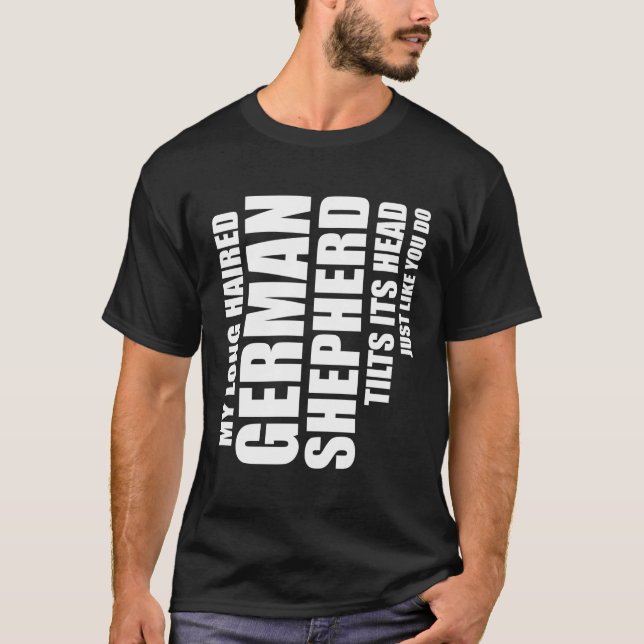 Camiseta Ger Shepherd De Cabelo Longo (Frente)