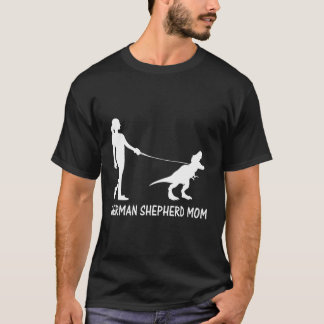 Camiseta Ger Shepherd Mãe Dinossaur Proprietários do Gsd Tr