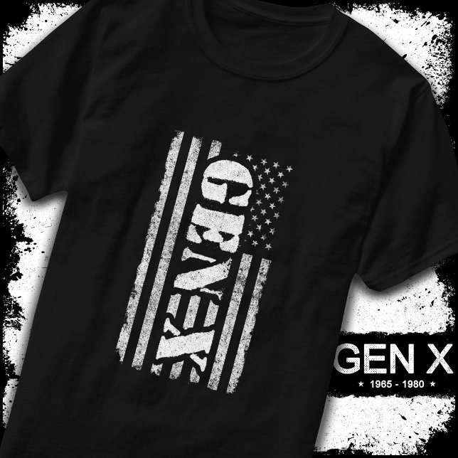 Camiseta Geração X American Flag Orud Gen Xer Gen X (Criador carregado)