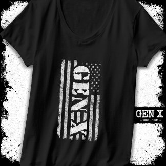 Camiseta Geração X American Flag Orud Gen Xer Gen X