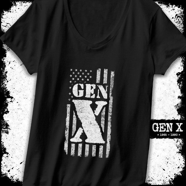 Camiseta Geração X American Flag Orud Gen Xer Gen X (Criador carregado)