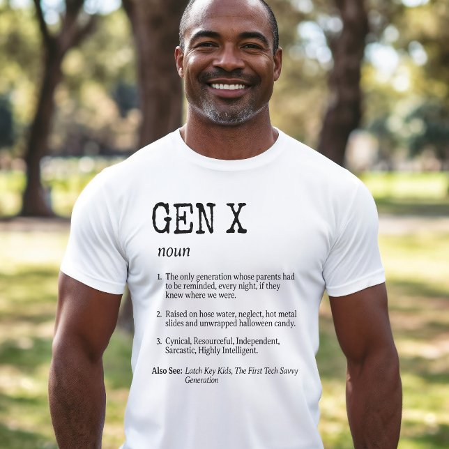 Camiseta Geração X Definição Engraçada (Criador carregado)