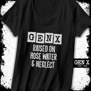 Camiseta Geração X Gen X Levantada Com Água E Negligência D