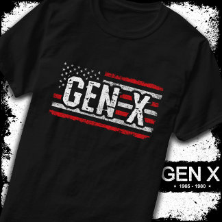 Camiseta Geração X Gen Xer American Flag Gen X