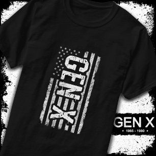 Camiseta Geração X Gen Xer American Flag Gen X