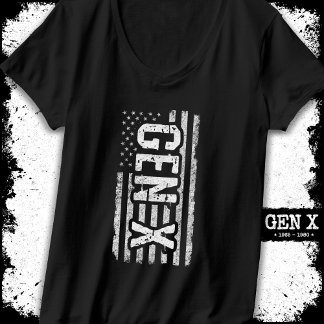 Camiseta Geração X Gen Xer American Flag Gen X