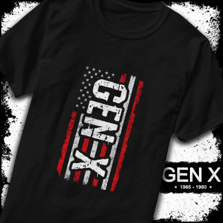 Camiseta Geração X Gen Xer American Flag Gen X