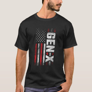 Camiseta Geração X Gen Xer Gen X American Flag Gen X